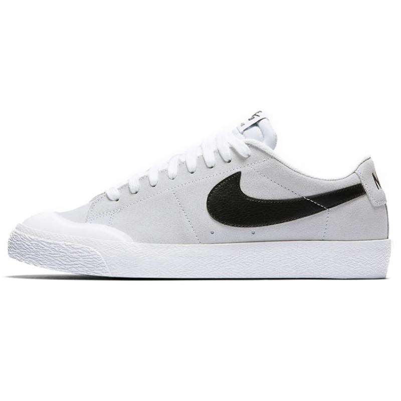 Nike Sb Blazer Low Summit White Black Skateboard Shoes 864348-101