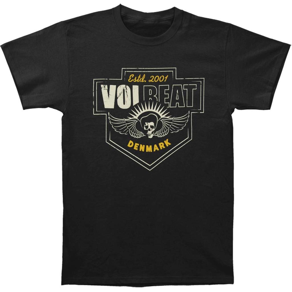 Men's Volbeat Cross Crest T-shirt Small Black