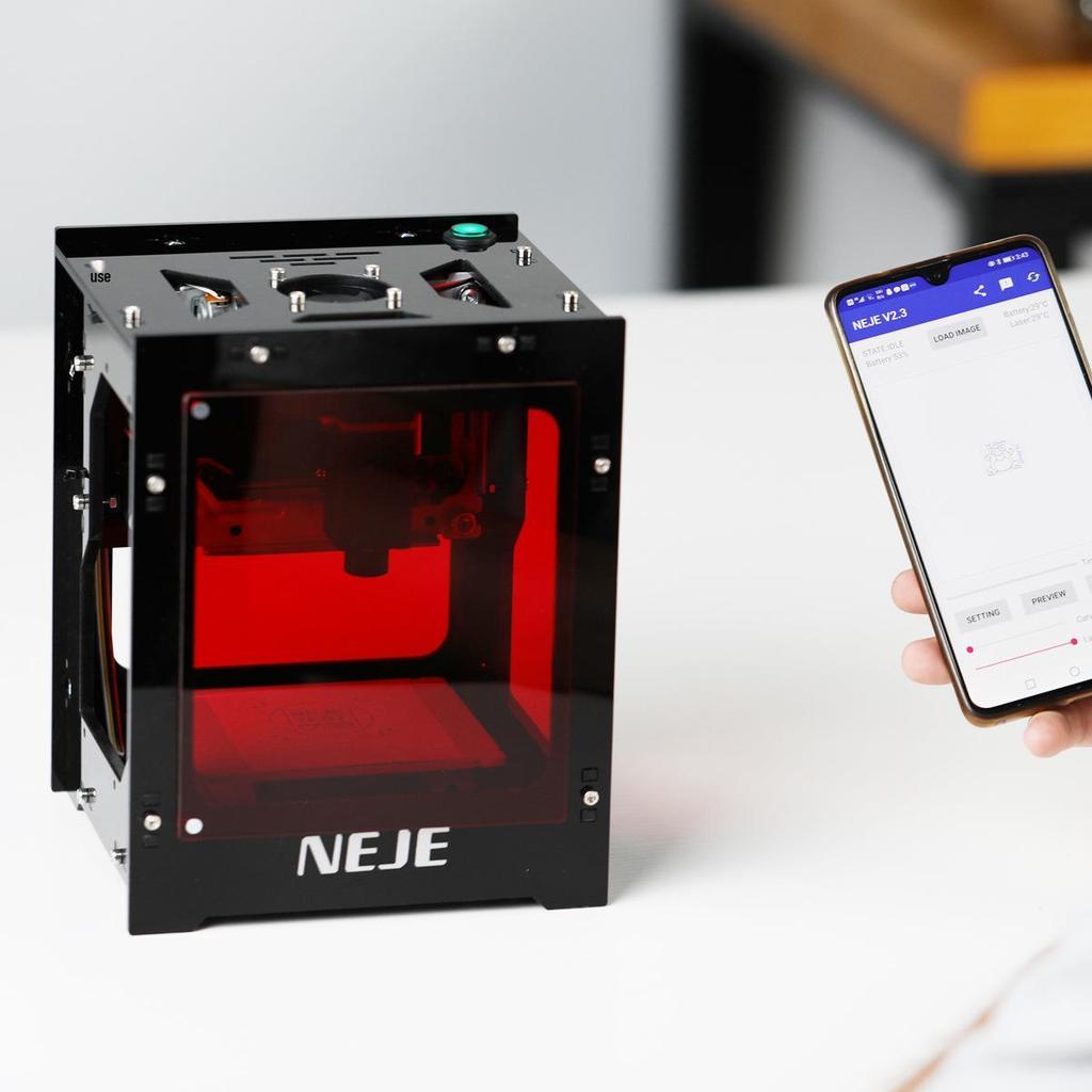 Мини настольный лазерный гравировальный станок NEJE DK-8-KZ