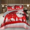 Рождественское покрывало Квин/Двуспальное Рождественская елка Стеганое покрывало для мальчиков девочек, Мультяшный фестивальный тематический стеганый набор С Новым годом Постельное белье