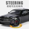 1:24 Challenger Hellcat Redeye Сплав Мышекар Модель Звук и Свет Оттяжка Детская Игрушка Коллекционные Предметы Подарок на День Рождения