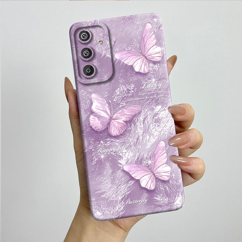Phone Case for Samsung Galaxy M15 5G F15 5G Fashion Painted Half-wrapped Case Soft Silicon Cases E156 M156 Protection Back Cover