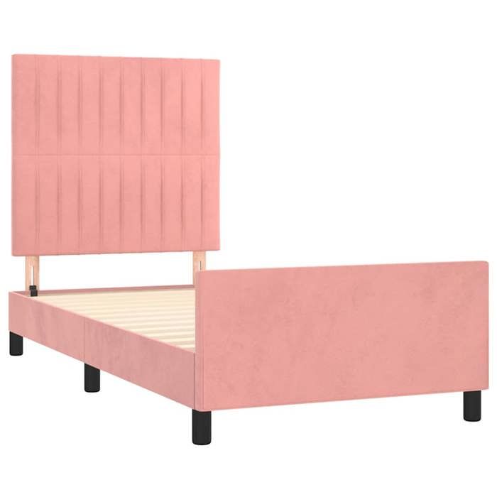 Maison Exclusive - Cadre de lit sans matelas rose 100x200 cm velours