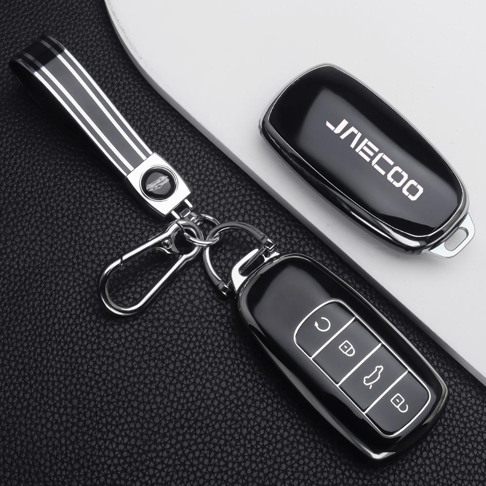 Чехол для ключа автомобиля для Chery Jaecoo J7 J8 7 phev 2025 2024 2023 Мягкий TPU чехол-сумка для ключей Защитный корпус Брелок Автоаксессуары
