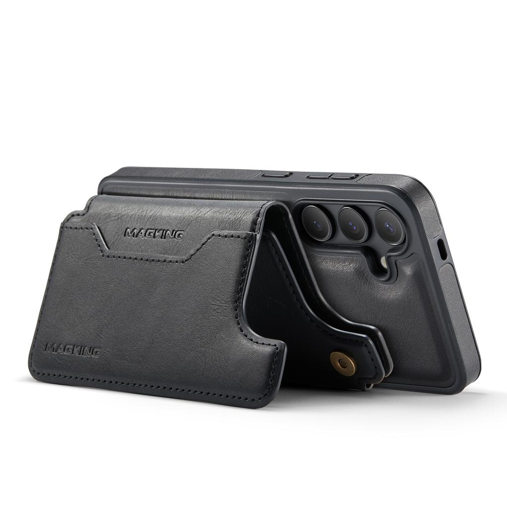 MAGKING K3 Series For Samsung Galaxy S25 Case Compatible with MagSafe Wallet PC+TPU+PU Phone Cover