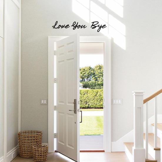 Love You Bye Sign Wooden Wall Art Sign Love Themed Entryway Wall