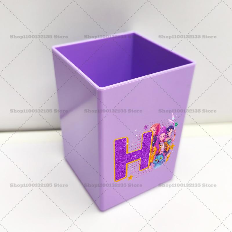 Kpop Demon Hunters Pen Holder Cartoon Anime Pattern Print Office Desk Accessories Boy Girl Stationery Pencil Organize Home Gift