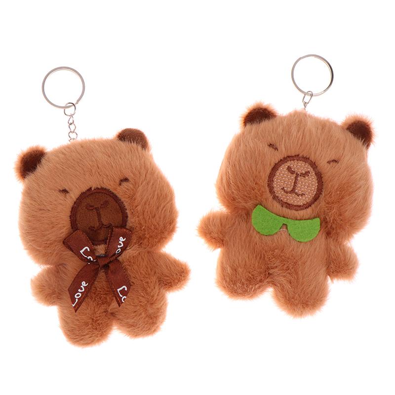 Capibara плюшевый брелок мультфильм Capybara мягкая кукла кулон автомобильный брелок рюкзак сумка Декор детский подарок