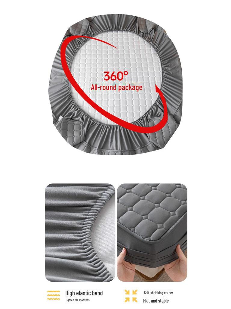 Утолщенное хлопковое стеганое покрывало и защитный чехол для матраса