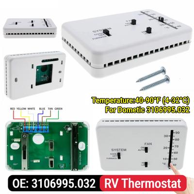 Термостат для автофургона Cool Only/Furnace Camper RV Thermostat 12V DC Replacement для Dometic 3106995.032