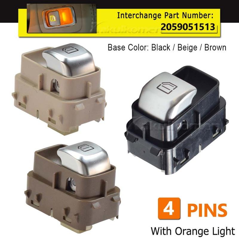 A2059051513 2059051513 Черный/Бежевый/Коричневый Кнопка стеклоподъемника на стороне переднего пассажира Для Mercedes-Benz C V-Klasse Vito GLC W205 2014-