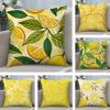 Lemon Fruit Pattern Pillow Case Plush Fabric Soft Double Sided Print Home Sofa High Quality Cushion Cover Throw