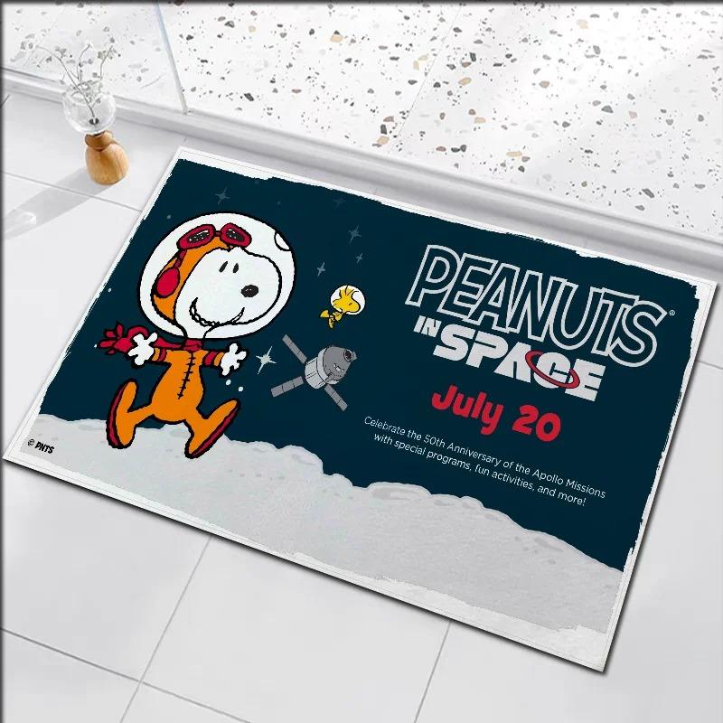 Дисней Снупи Дверной коврик Милый мультяшный Детская комната Домашний декор Нескользящий Моющийся ковер Спальня Ванная комната Кухня Входной коврик