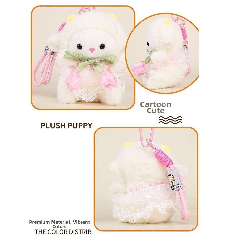 Soft Plush Sheep Keychain Cute Sheep Bag Pendant Key Ring Tulip Lamb Doll Kids Birthday Gifts