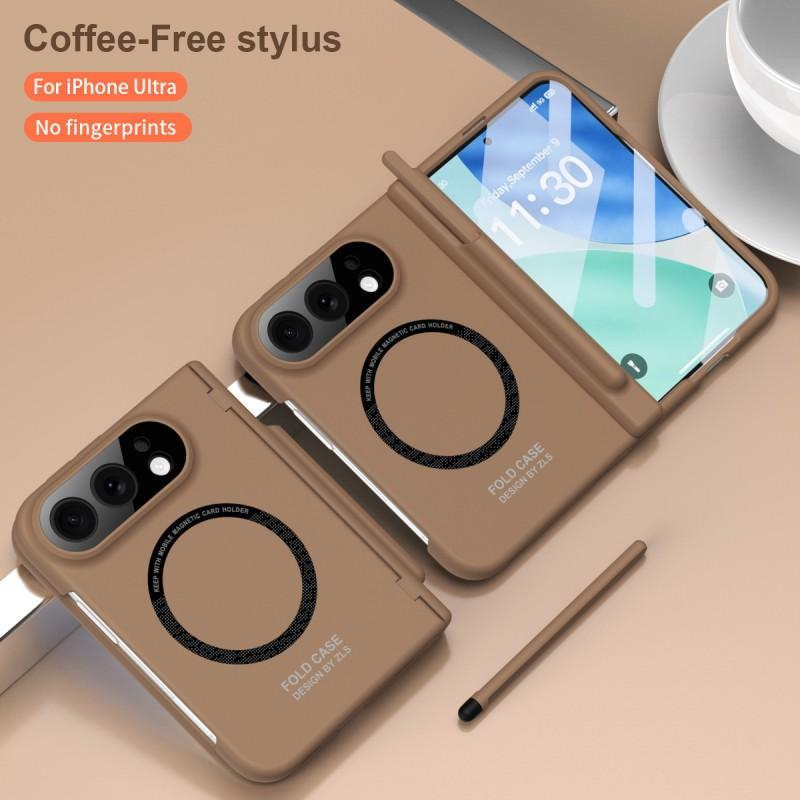Foldable Magnetic Phone Case IPhone DUO With Pen Slot Full Coverage Shockproof PC Cover