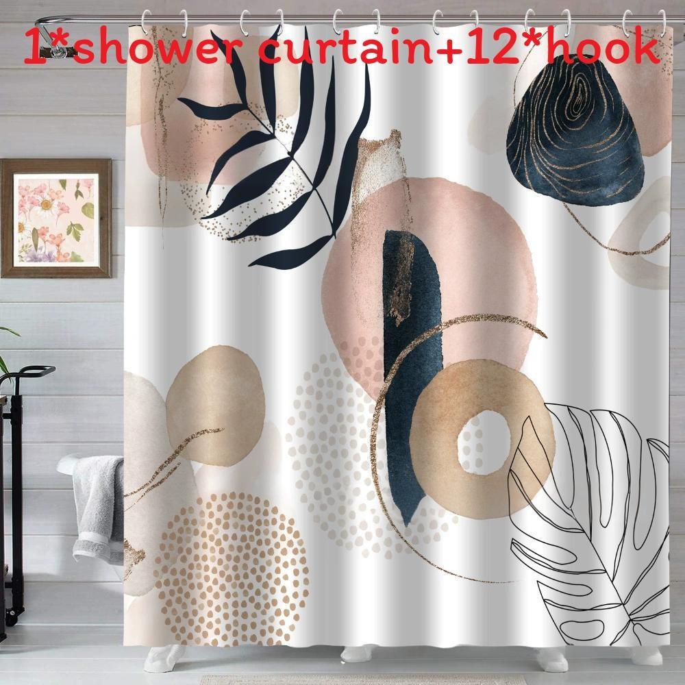 Водонепроницаемая тканевая шторка для душа в стиле бохо с крючками, аксессуары для дома, ванной комнаты