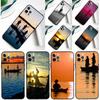 Чехол для телефона Рыбак на озере на закате для Bass Fishing For iPhone 16 Pro Max 11 12 13 14 15 Pro Max Mini XR 16 15 Plus 16e Защитный корпус