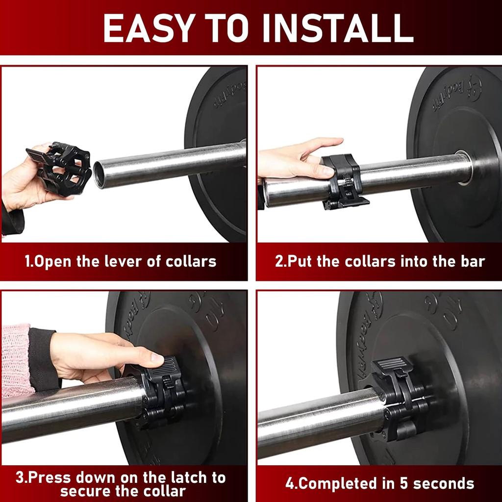 Зажим для штанги 2-дюймовый зажим для штанги 2-компонентный штанга для тяжелой атлетики быстросъемный