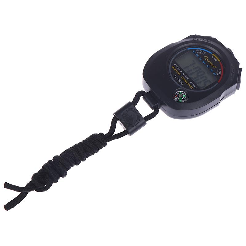 Waterproof Digital Lcd Chronograph Timer Counter Stopwatch Alarm With Strap