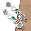 925 Silver Sterling Earring Jewelry Gemstone Handmade Emerald