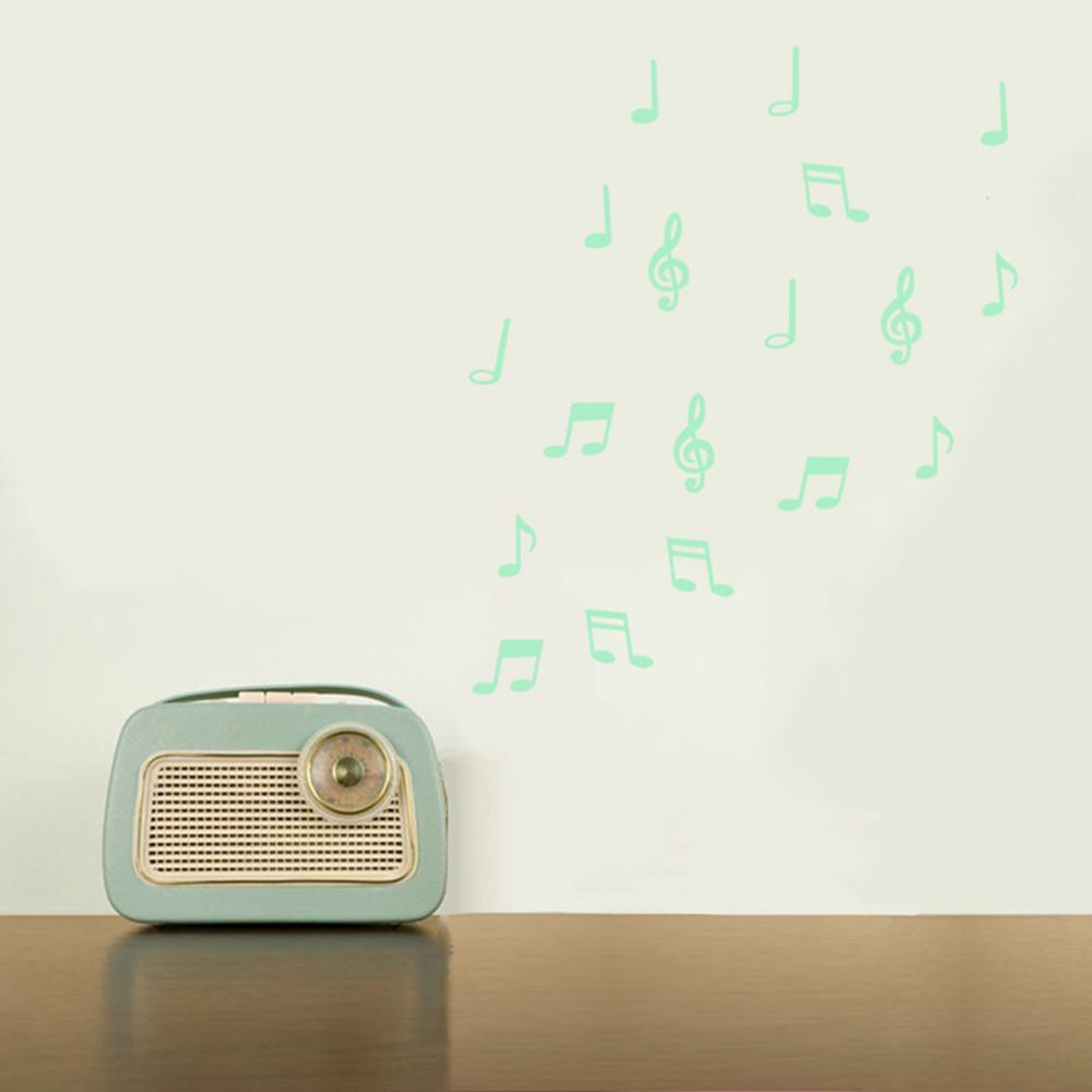 Home for Kid's Wall Decor Musical Note Glow In The Dark Luminous Wall Stickers