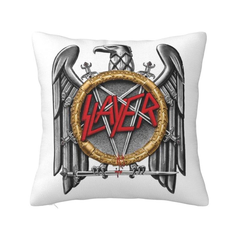 Slayers Logo Pillow Case Living Room Decoration Fashion Heavy Metal Thrash Cushions for Sofa Square Pillowcase