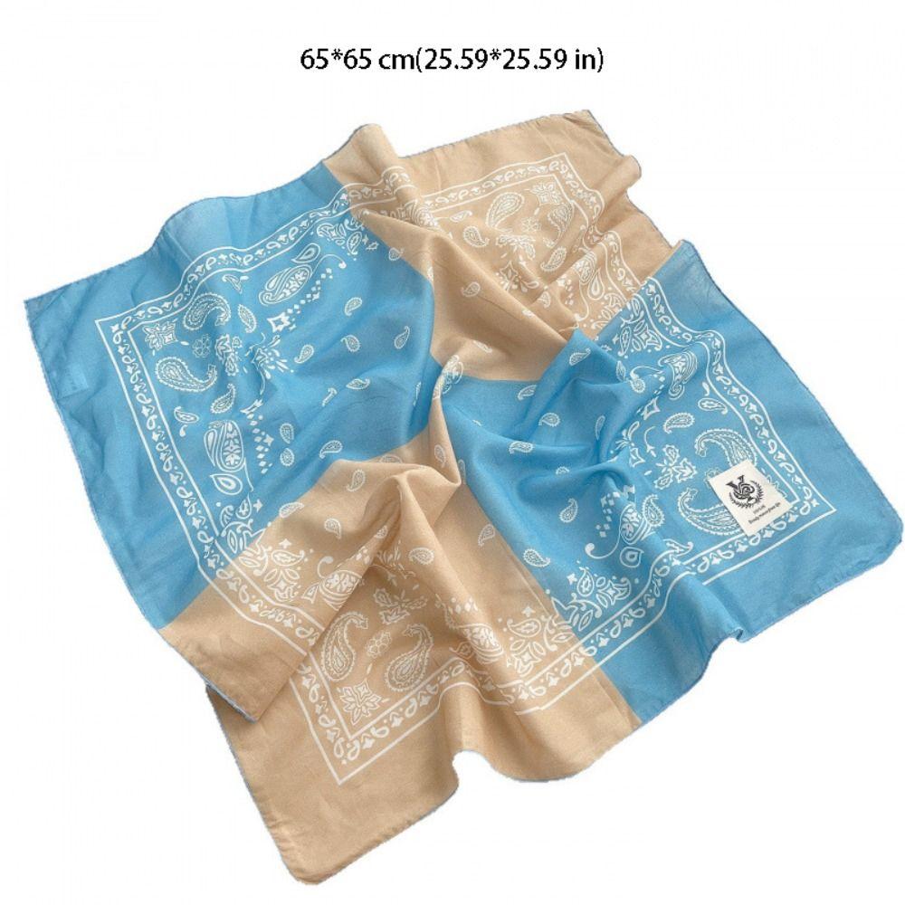 Thin Cotton Square Scarf Korean Scarf Hair Band Cashew Nut Print Silk Scarf Breathable Headband Square Handkerchief