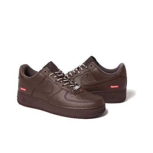 Nike Логотип Supreme x Air Force 1 Low Box — коричневый в стиле барокко CU9225-200