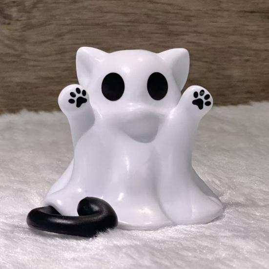 Хэллоуин Привидение Украшение Милые Жуткие Фигурки Привидений Забавные Украшения Привидений Смола Внутренний Домашний Декор для Полки Столешницы