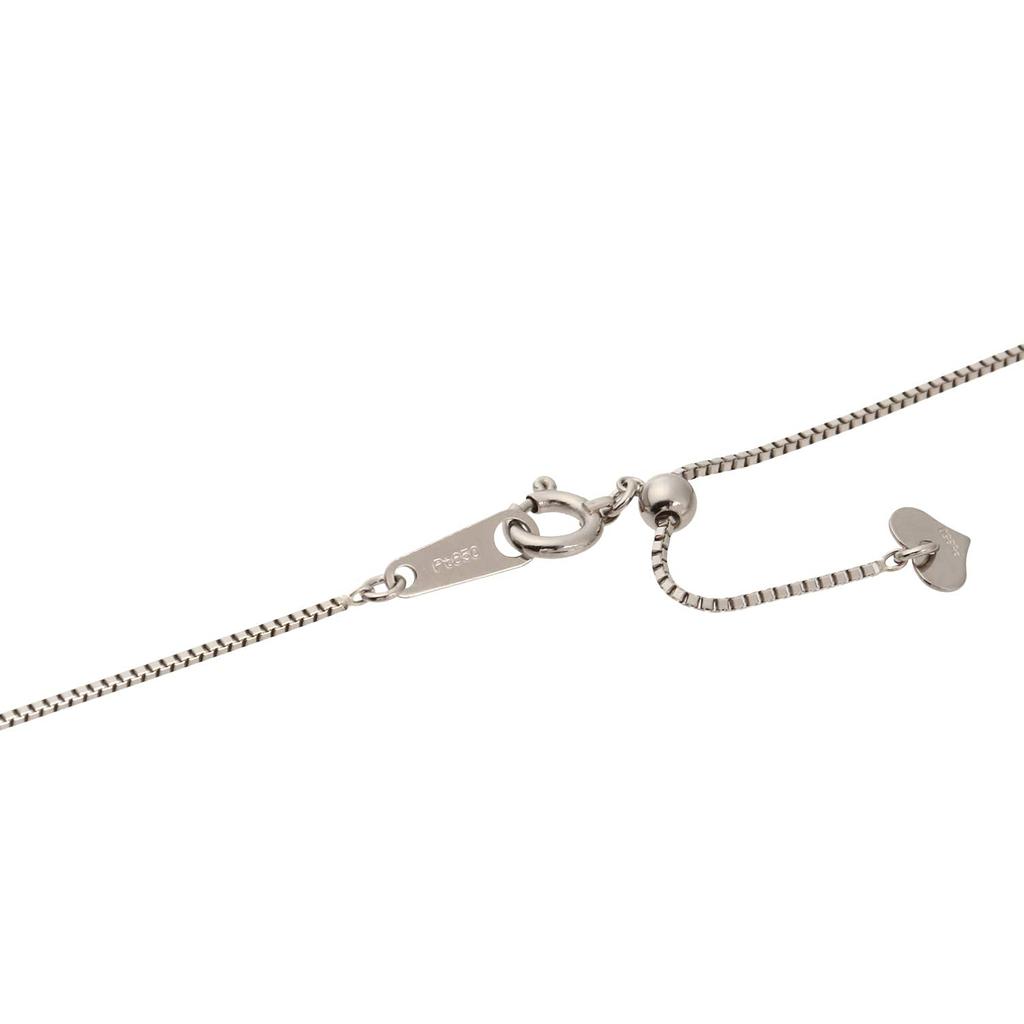 Платиновое ожерелье Pt850 Венецианская цепочка-регулятор ширины [Fairy Kallet] (Слайд 0,7мм 45см)