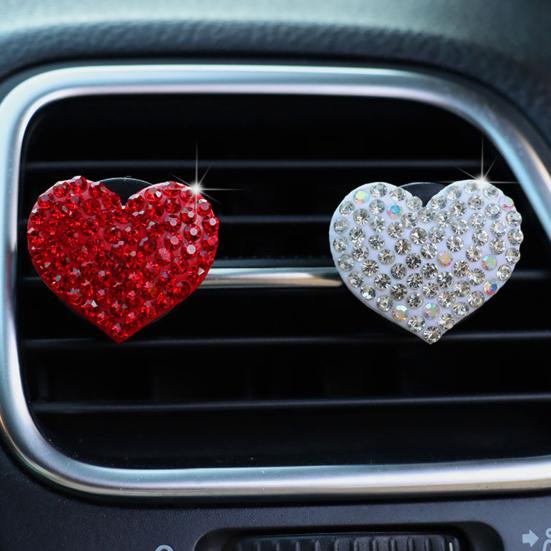 4 шт. автомобильный освежитель воздуха со сверкающими стразами, элегантное украшение автомобиля, зажим для ароматерапии для поездки с красивым ароматом