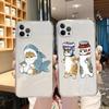 Чехол для телефона с забавным мультяшным котом для iPhone 11 12 Pro Max 13 XR XS X 8 7 SE 2020 Plus, прозрачный мягкий чехол из ТПУ с милым животным рисунком