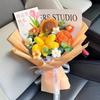 Sunflower Crochet Flower Bouquet Cotton Artificial Flowers New Knitted Flower  Valentines Day Gift