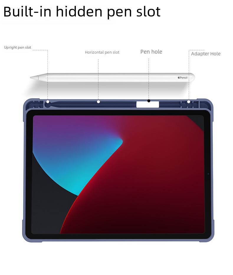 Защитный чехол для iPad 11 с гнездом для стилуса для 10,2-дюймовых Air3, Mini4/5, 2020 Pro (2025)