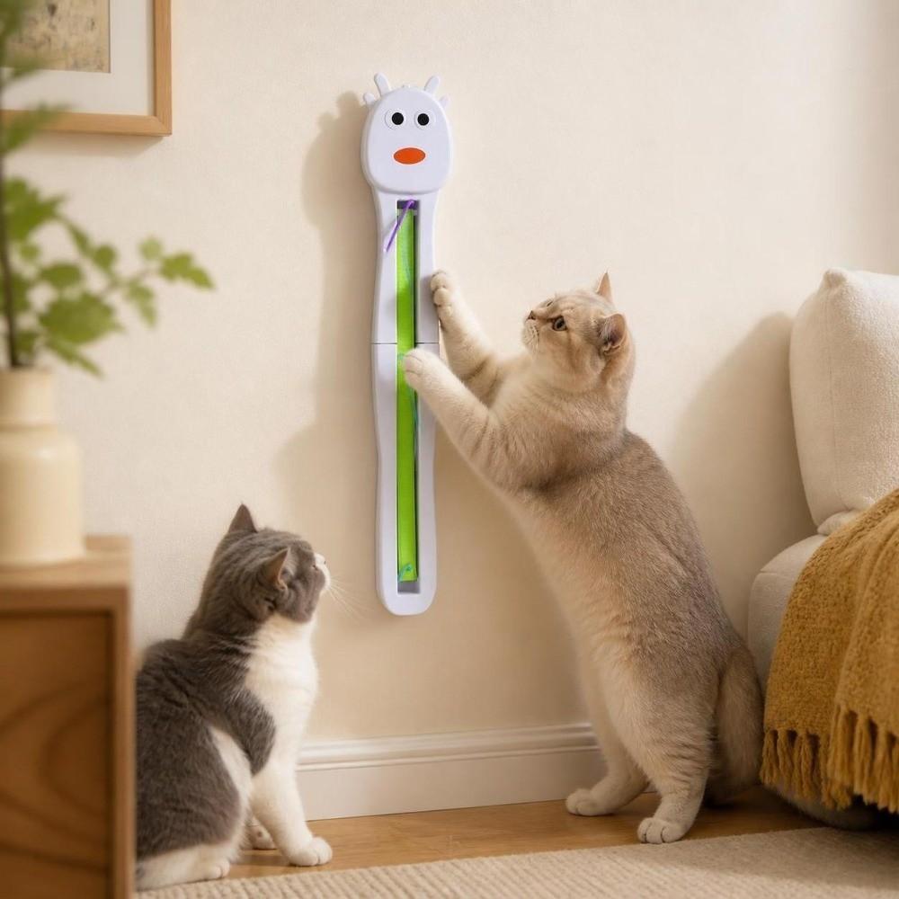 Automatic Cartoon Flying Rope Cat Toy Wall Mounted Cat Exercise Toy  Indoor Play