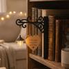 Warm White Light LED Book Nook Lamp Vintage Metal Pumpkin Ghost Lantern  Home Office