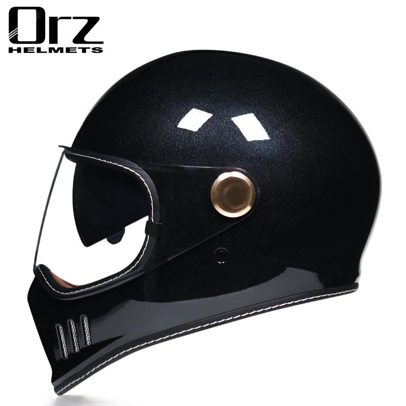 Retro Full Helmet Motorcycle Harley Helmet Motorcycle Electric Car Four Seasons 3C Male And Female Motorcycle Running Helmet Electric