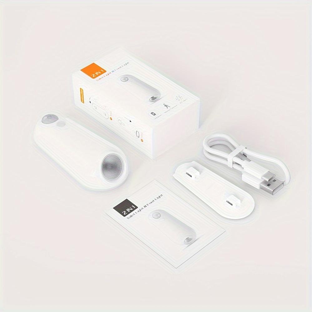 Индукционный светодиодный светильник: Ночной светильник для туалета с зарядкой от USB RGB для семейных ванных комнат - регулируемый, с изменением цвета, настенный, с дистанционным управлением