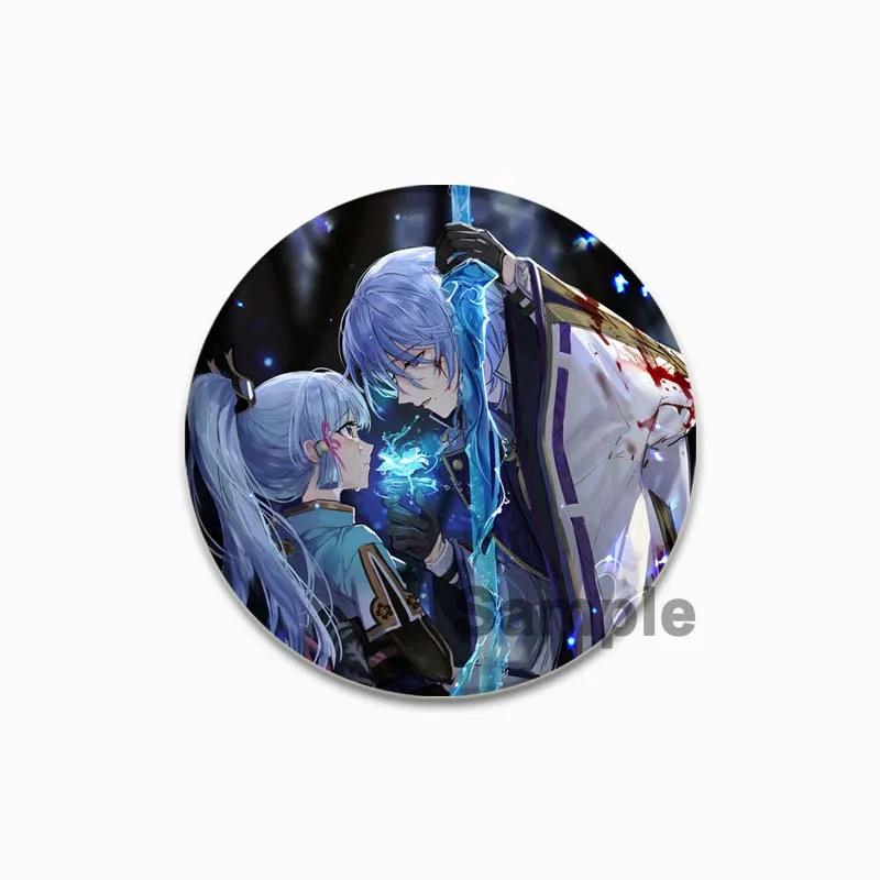 32/44/58 мм значок Камисато Аяка из мультфильма милые жестяные броши ручной работы креативные эмалевые булавки для одежды рюкзак подарочные ювелирные изделия аксессуары