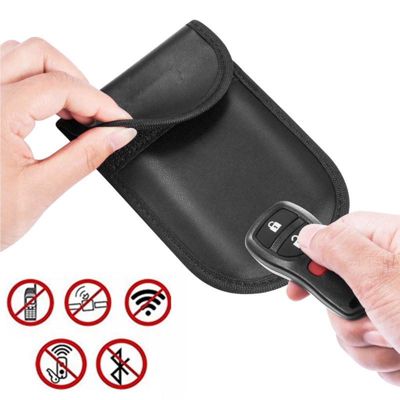 Чехол для блокировки сигнала ключа автомобиля, клетка Фарадея, брелок, сумка для блокировки RFID без ключа
