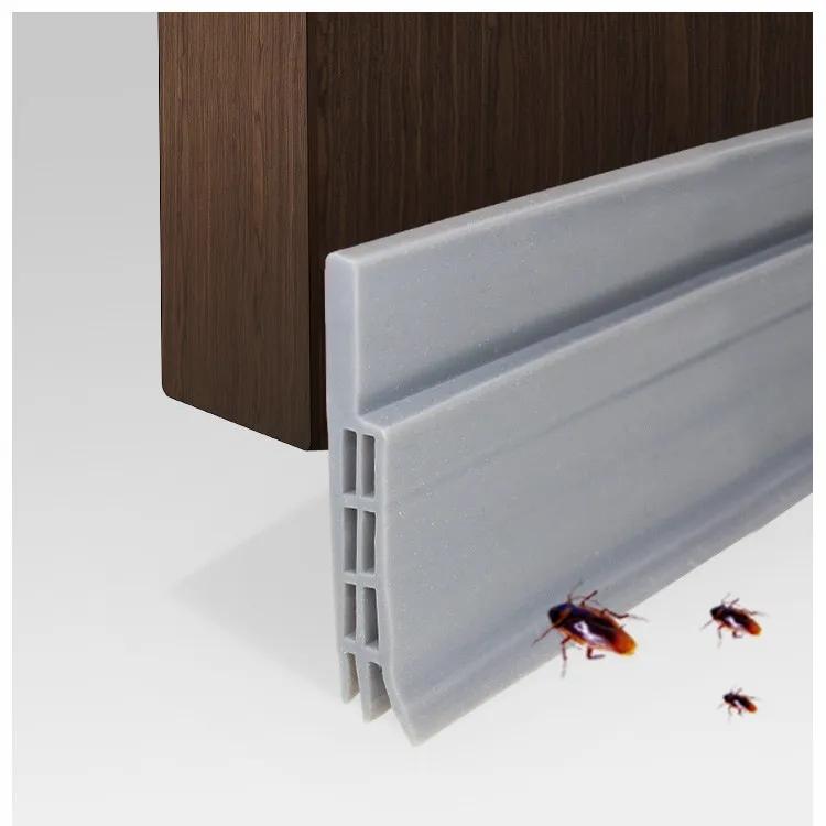 1M Waterproof Seal Strip Windbreak Draft Stopper Door Bottom Guard Door Draft Excluder Strip Self Adhesive Tape Bottom Strips