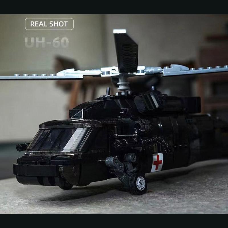Современный вооруженный вертолет, строительные блоки, США, Apache AH-64, самолет, армейский пожарный спецназ, полицейский самолет, модель кирпича, боевой корабль, игрушки в сборе