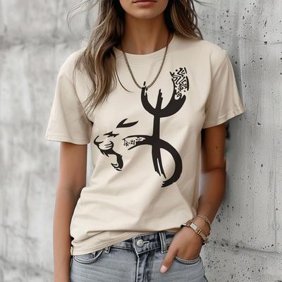 Футболка Amazigh, женские футболки с рисунком аниме, одежда для девочек