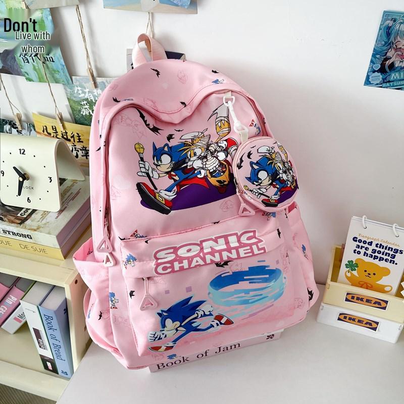 Sonic Kids' Backpack with Coin Pocket for School & Kindergarten