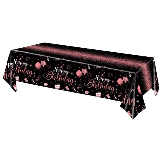 Скатерть «С Днем Рождения», водонепроницаемая, устойчивая к пятнам, прямоугольная одноразовая пластиковая защитная крышка для обеденного стола