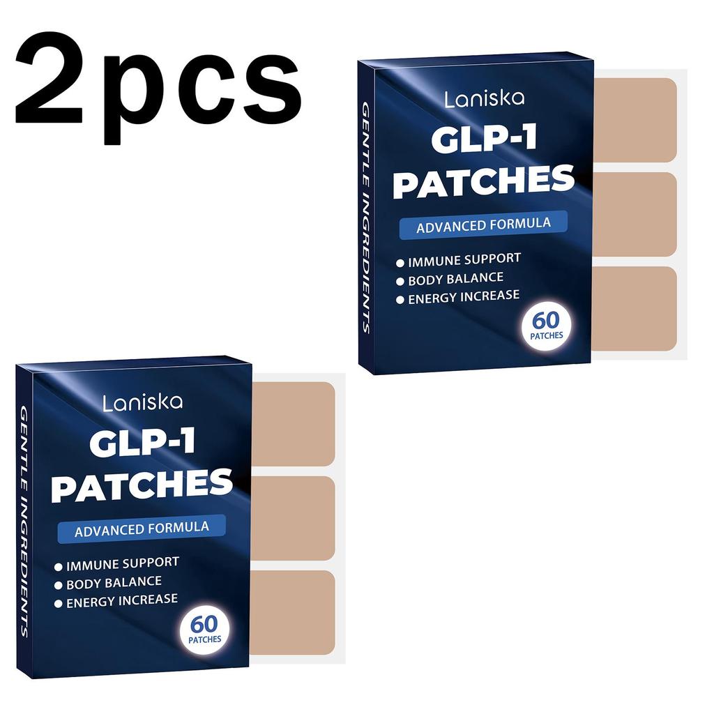 60 шт. Пластыри Laniska GLP-1 - Пластыри с глутатионом для ежедневной концентрации и ухода за телом, Снимают усталость, Повышают энергию, Удобный пластырь для кожи