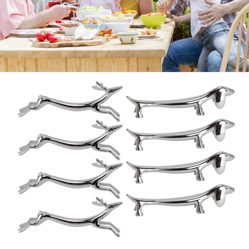 Подставка для столовых приборов, подставка для палочек для еды, полированная, универсальная, из гальванического цинкового сплава, в форме животного для столовых приборов