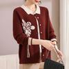 New Autumn and Winter Cardigan Jacket Sweater Knitted Sweater Top Temperament Versatile Model Middle-aged and Old Mother Autumn Coat