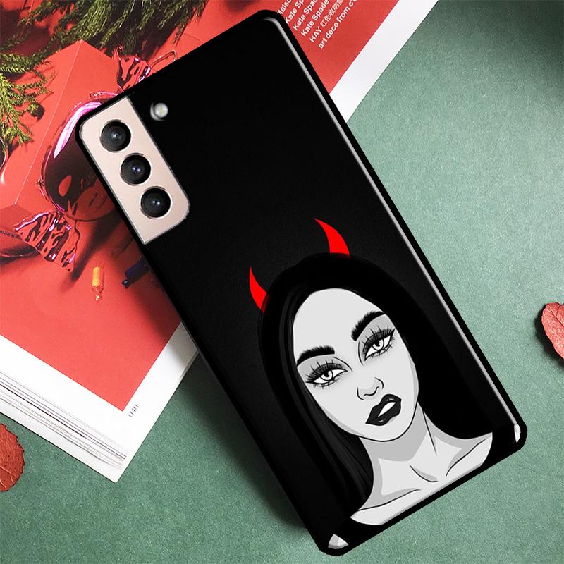 Чехол для телефона 'Дьявол Ангел' для Samsung Galaxy S22 S23 S21 S10 Plus Note 20 Ultra Note 10 S20 FE Чехол Fundas