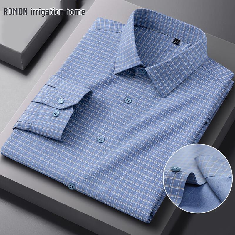 ROMON Мужская рубашка в стиле business casual с длинным рукавом